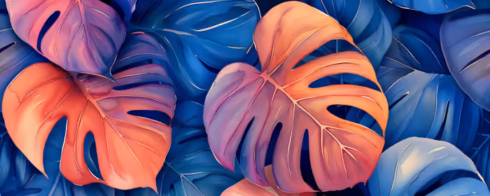 Nature wallpapers: palms, leaves, painting, tropics