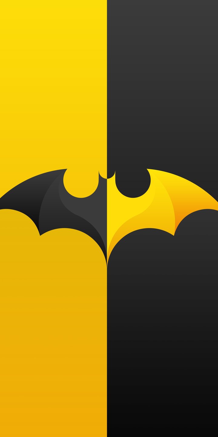 Batman Minimal Logo - Wallpapers for Samsung Galaxy A03s, Xiaomi Redmi 7A, POCO C3 in 720x1440 resolution