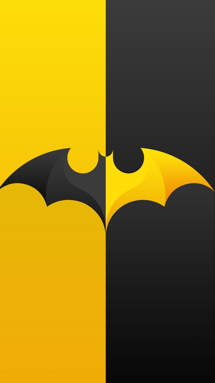 Batman Minimal Logo - Wallpapers for iPhone 6/6S/7/8/SE2/SE3 in 750x1334 resolution