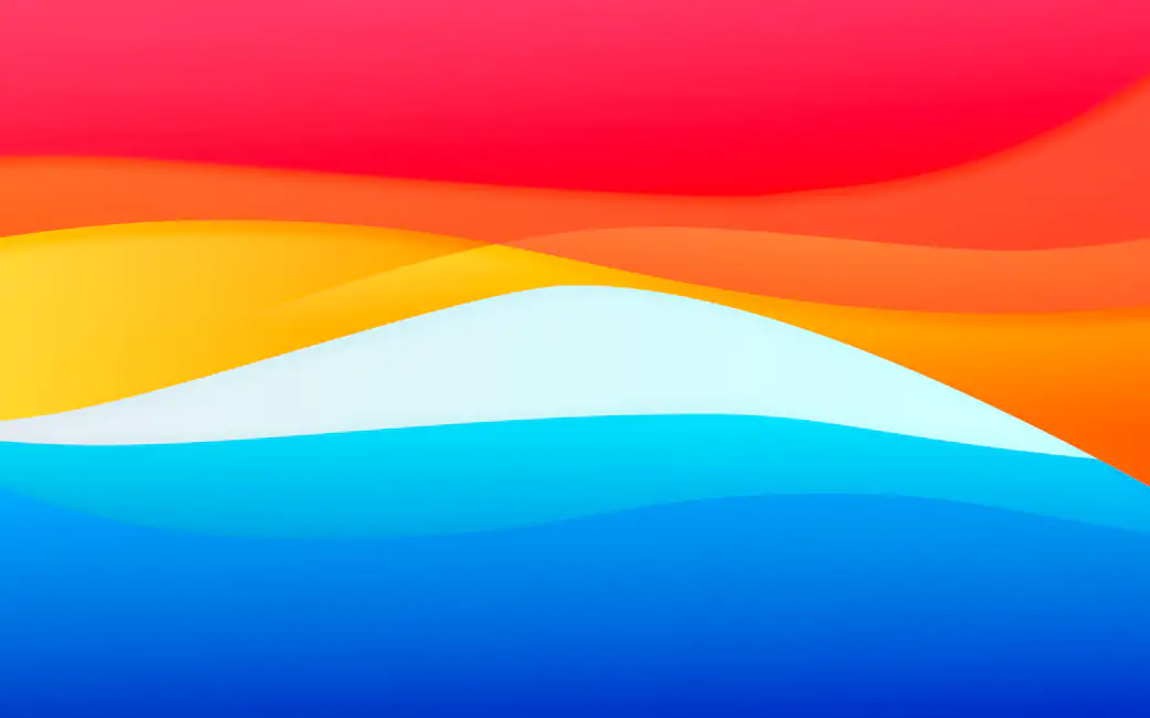 Composition of colored waves — desktop and phone wallpaper, free download