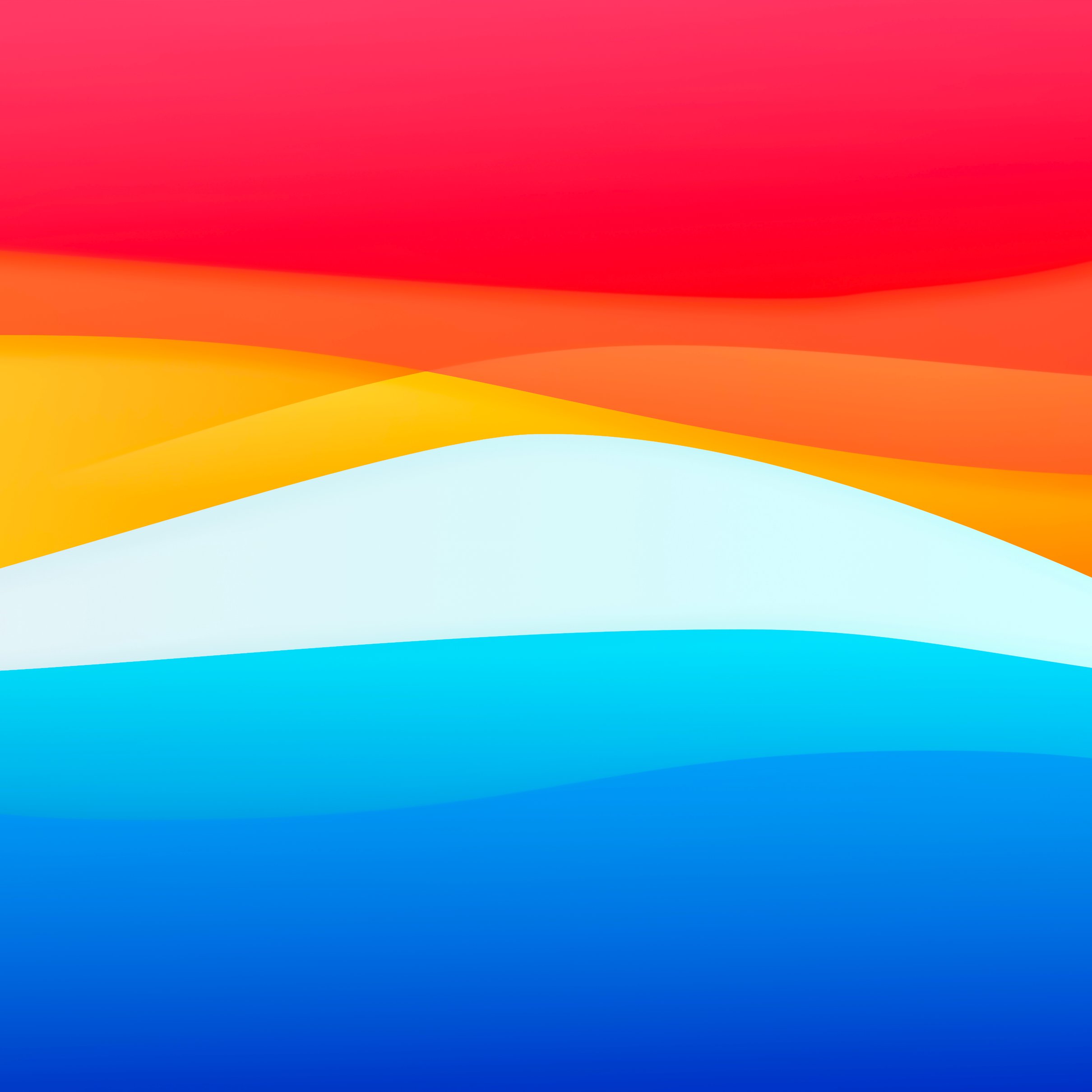 Composition of colored waves - Wallpapers for iPad Pro 11″ 2024 in 2420x2420 resolution