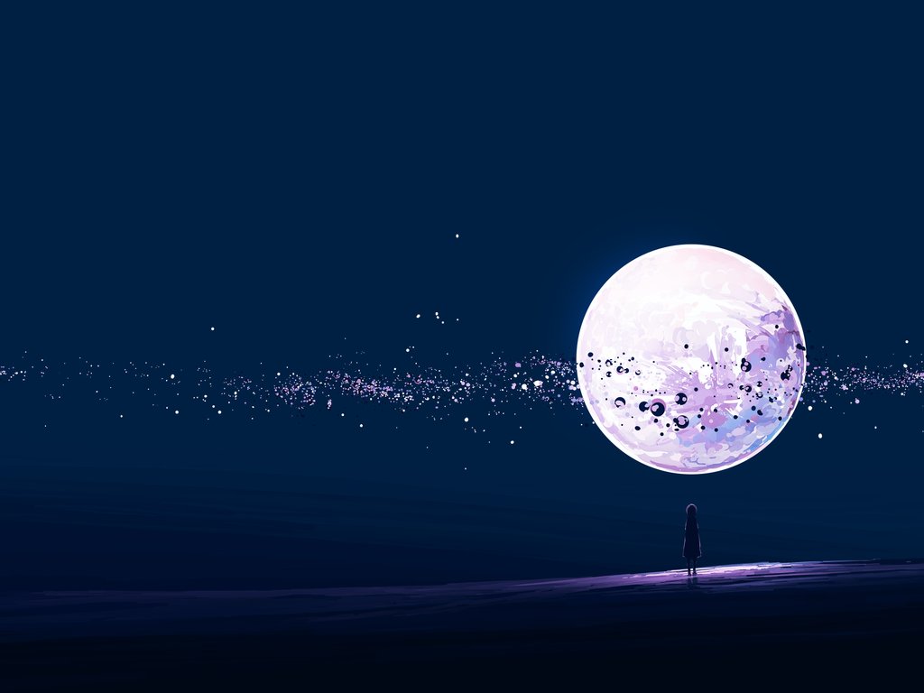 Bright white moon - XVGA wallpapers in 1024x768 resolution