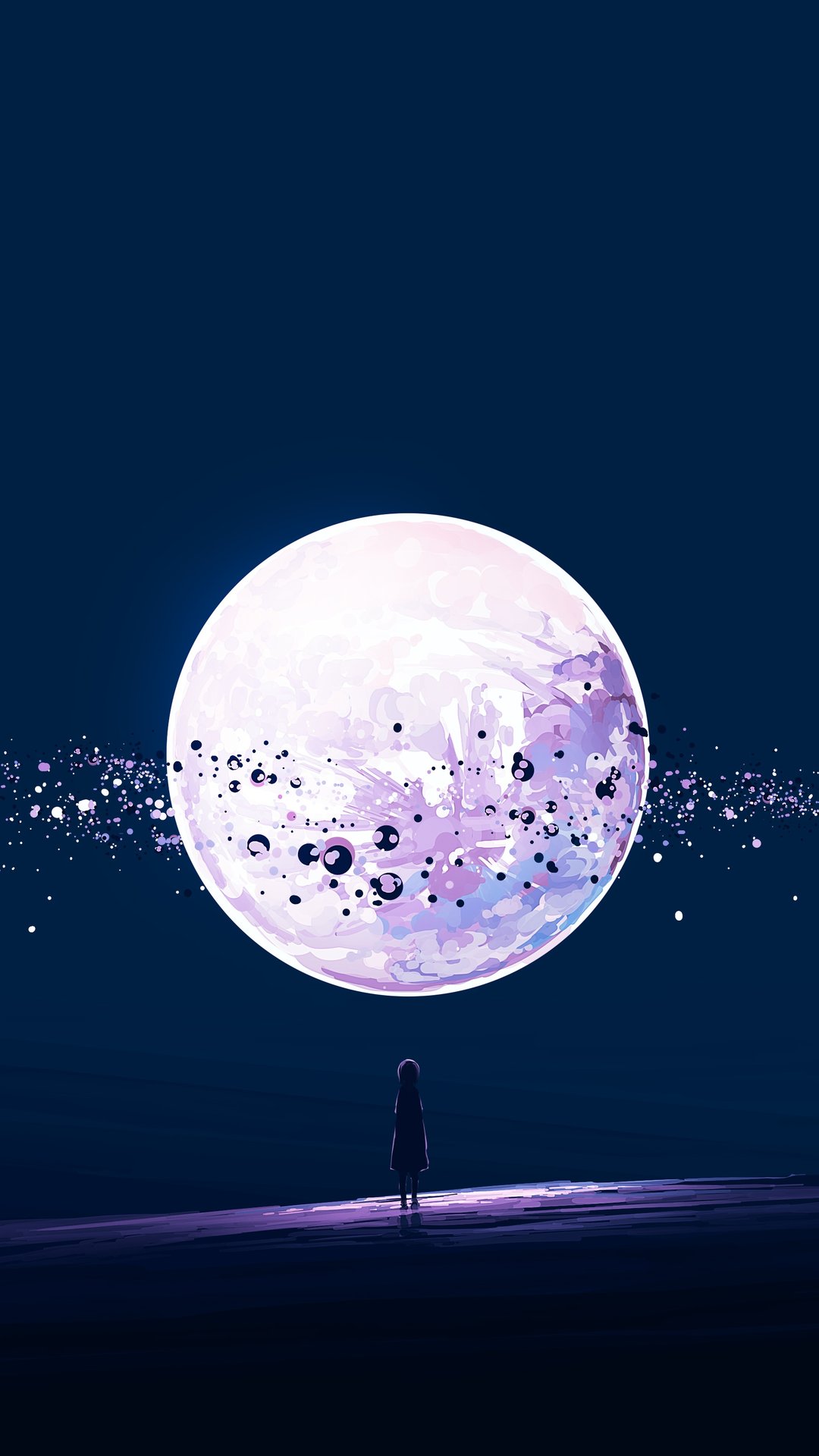 Bright white moon - Wallpapers for Samsung, Honor, Sony in 1080x1920 resolution