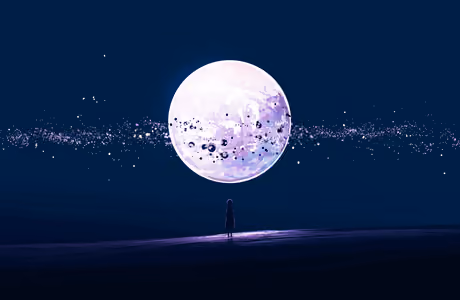 Microsoft Surface 12.4″ Dream wallpapers (1536x1024): Moon, girl, night, light