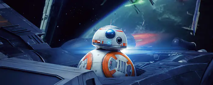 UltraWide 32:9 обои (3840x1080): Звёздные войны, BB-8, робот, космический корабль