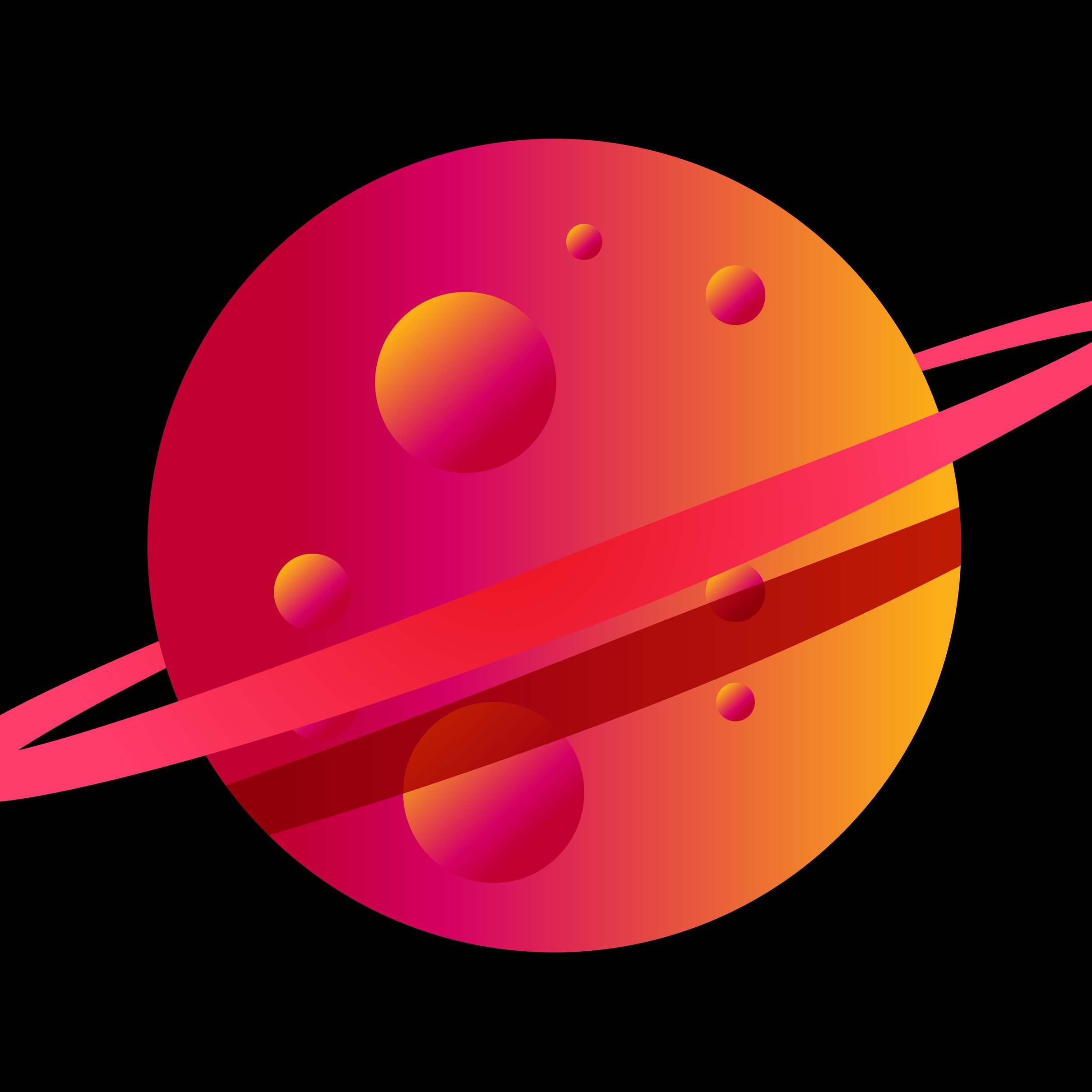 Minimalist Saturn with Vibrant Ring Design - Wallpapers for iPad Pro 11″ 2024 in 2420x2420 resolution