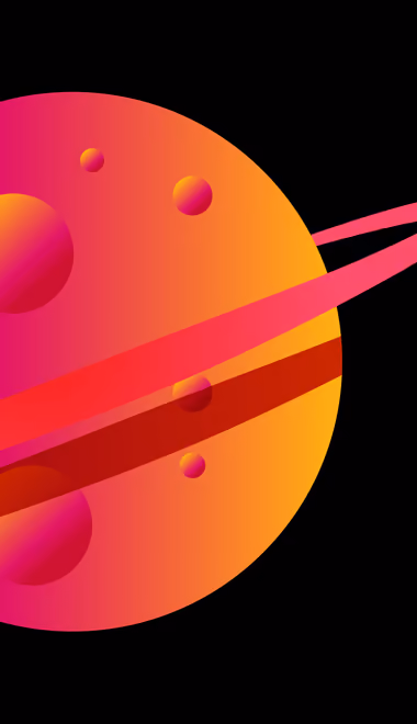 Illustrations wallpapers: Saturn, planet, minimalism, ring