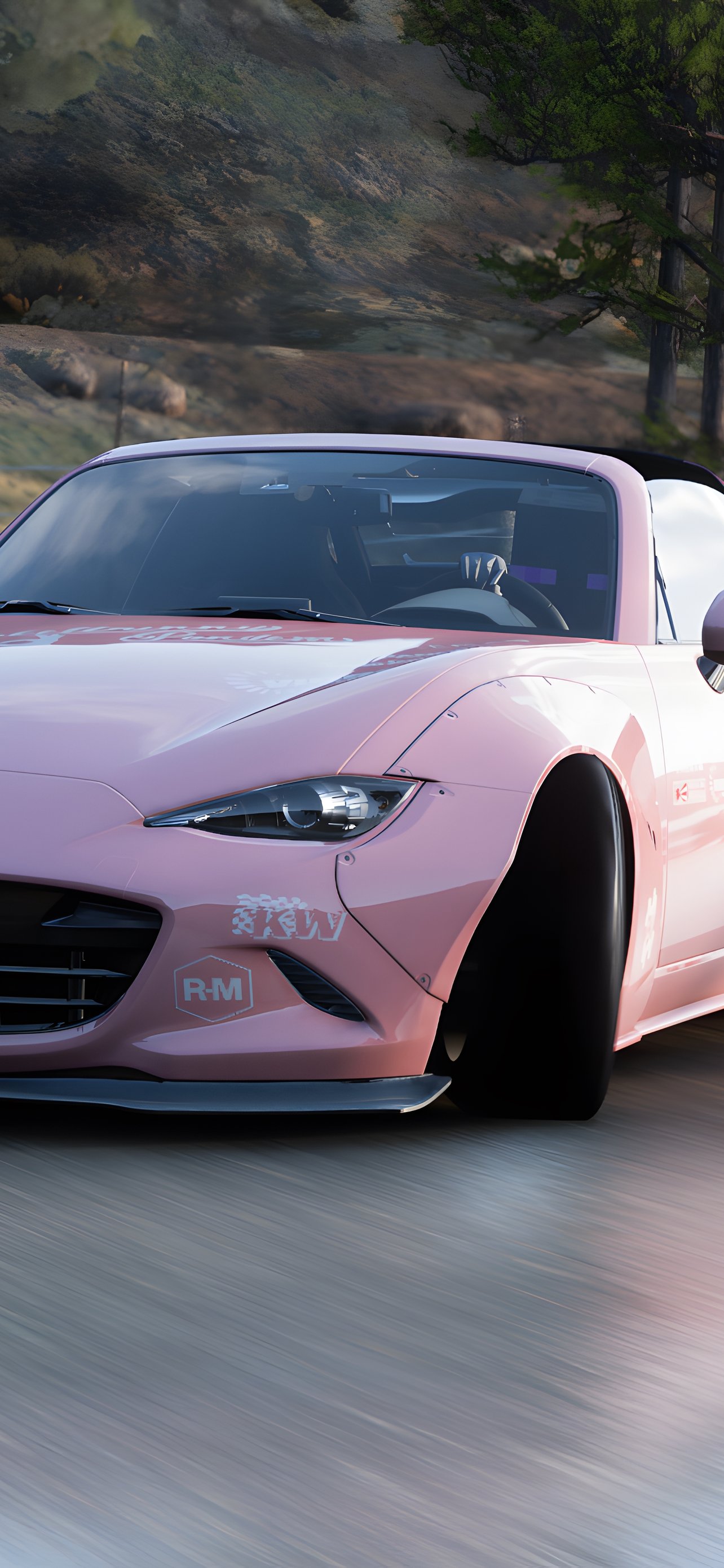 Tuned Mazda MX-5 RF drifting - Wallpapers for iPhone 13 Pro Max/12 Pro Max/14 Plus in 1284x2778 resolution