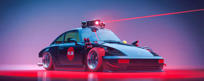 Обои машины: Porsche 911, Khyzyl Saleem, киберпанк, футуризм