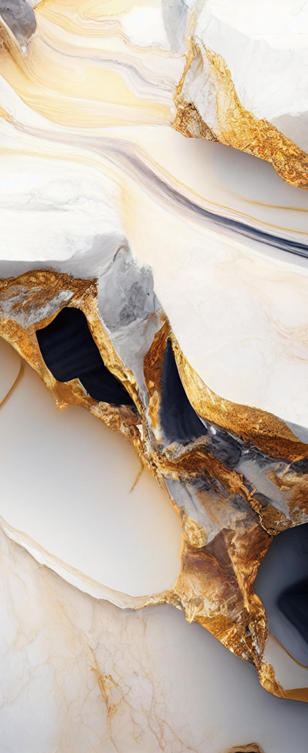 White marble with gold veins - Wallpapers for Samsung Galaxy Z Flip6, Motorola Razr 2025 in 1080x2640 resolution