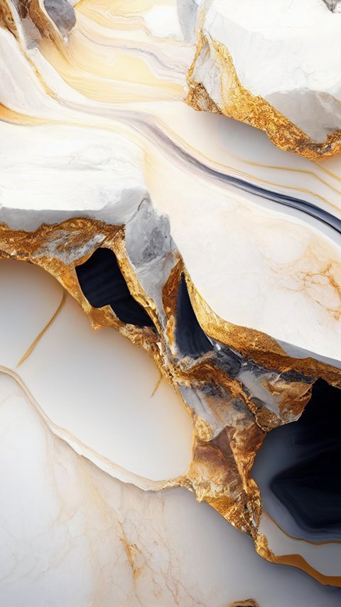 White marble with gold veins - Wallpapers for LG/ASUS in 480x854 resolution