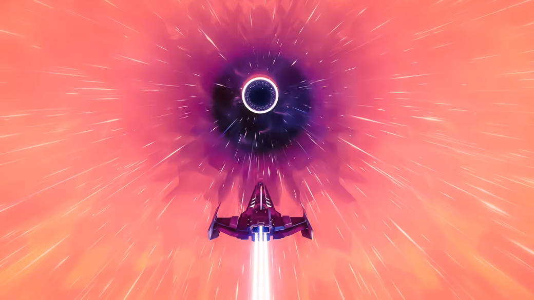Warp transition in No Man's Sky - Wallpapers for Samsung/Xiaomi in 2000x2000 resolution