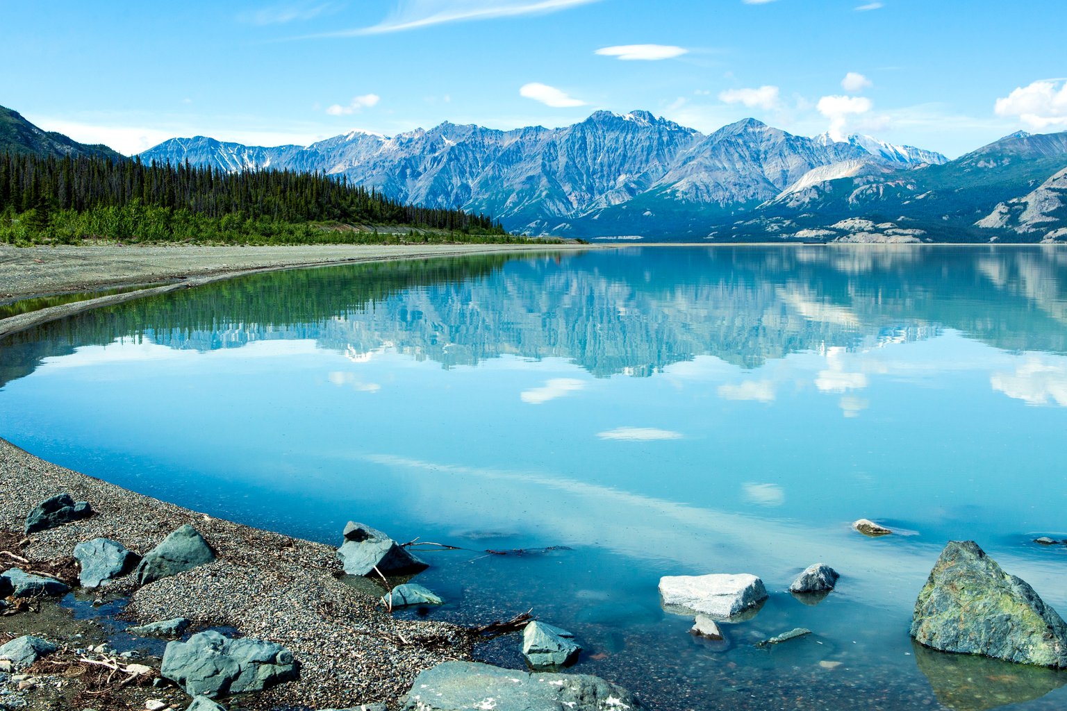 Transparent lake in the mountains - Microsoft Surface 12.4″ wallpapers in 1536x1024 resolution