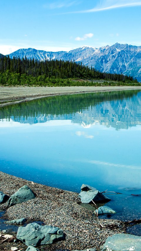 Transparent lake in the mountains - Wallpapers for LG/ASUS in 480x854 resolution
