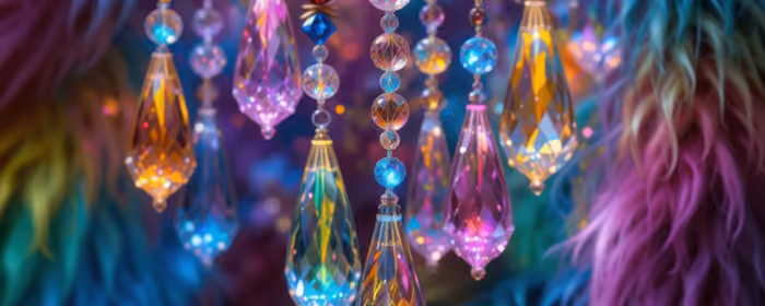 Interior design wallpapers: crystals, jewelry, spectrum, glass