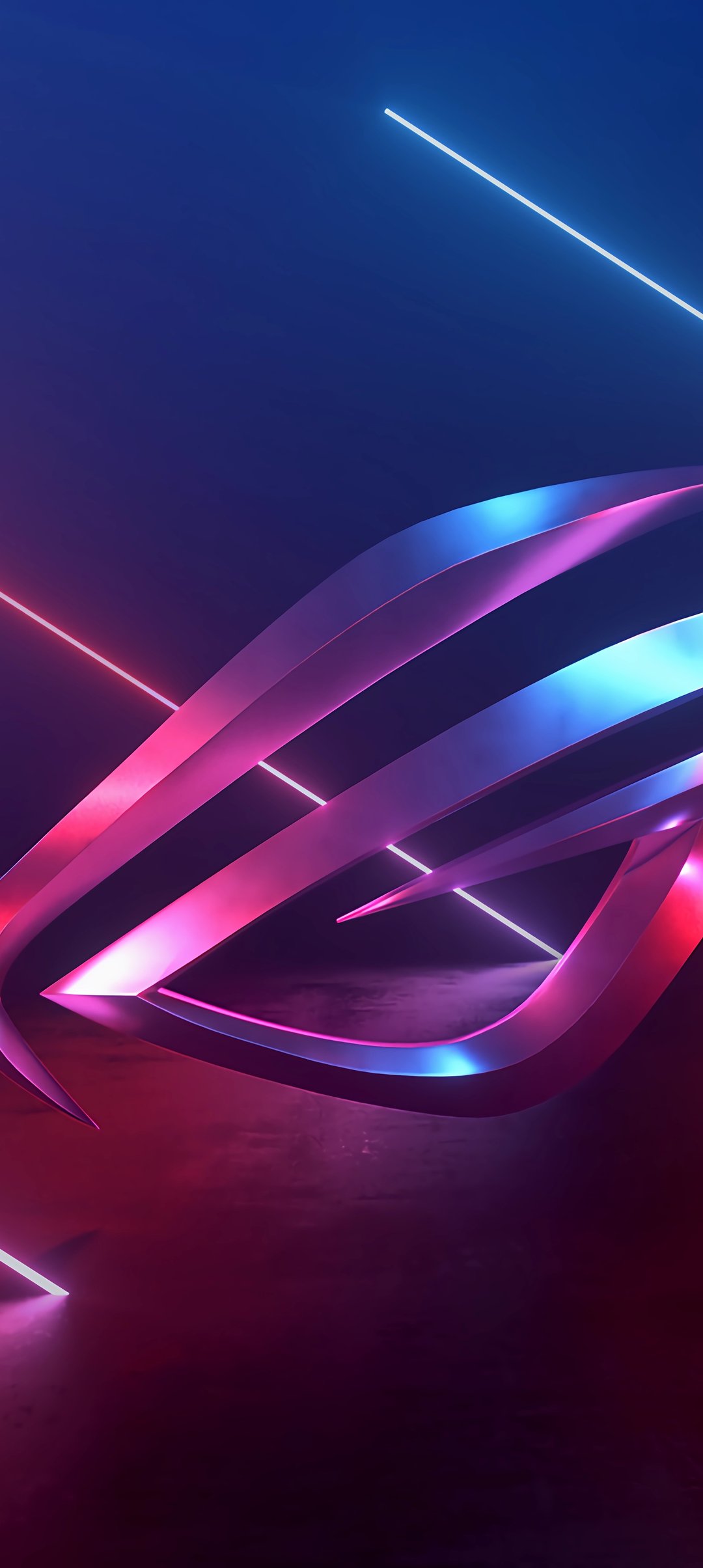 ASUS ROG with futuristic neon - Wallpapers for Samsung Galaxy A13/A14/A53, Realme 12 Pro 5G, POCO M5 in 1080x2408 resolution