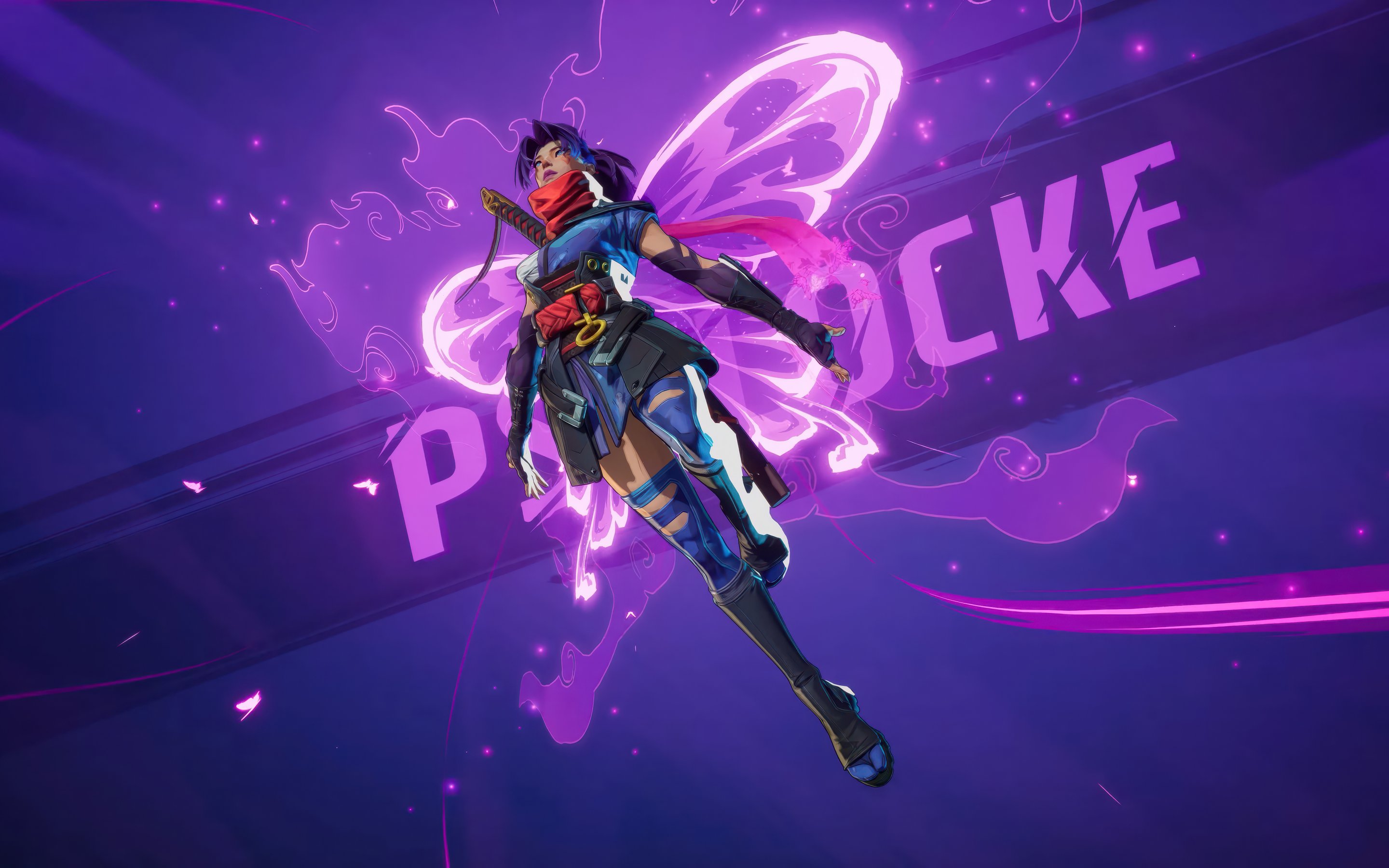 Psylocke from Marvel Rivals with wings - Wallpapers for Apple MacBook 15″ in 2880x1800 resolution