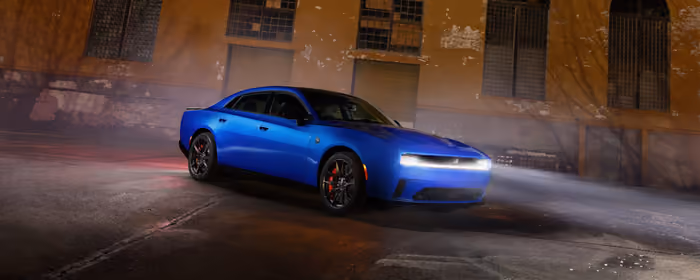 UltraWide 21:9 обои (3440x1440): Dodge Charger Daytona, седан, ночь, спорткар