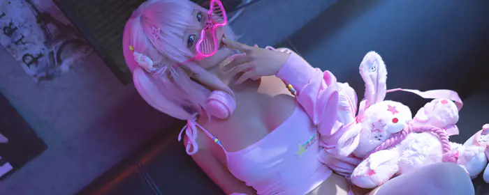 5K2K UltraWide 21:9 toy wallpapers (5120x2160): cosplay, Chunmomo, pink hair, stockings