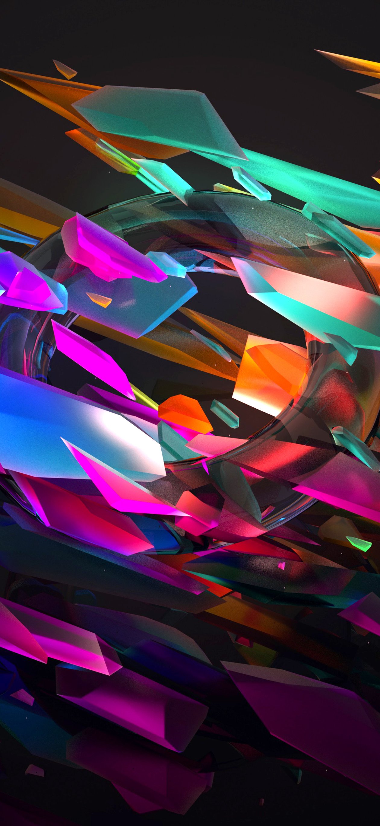 Colored abstract shards - Wallpapers for iPhone Air in 1260x2736 resolution