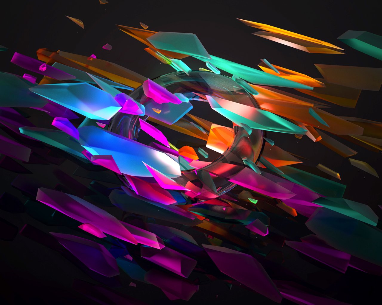 Colored abstract shards - SXGA wallpapers in 1280x1024 resolution