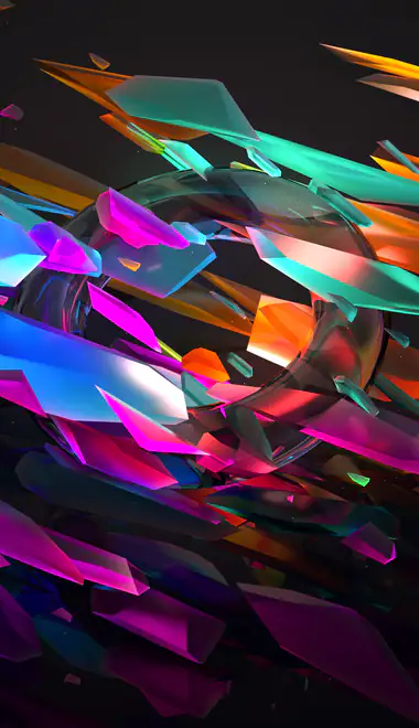 Обои кольцо для Samsung Galaxy Z Fold 2/3 (1768x2208): осколки, кольцо, геометрия, свет