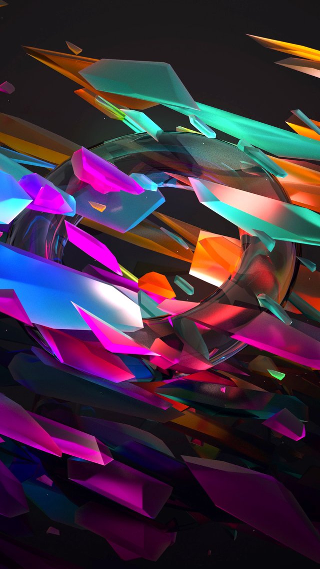 Colored abstract shards - Wallpapers for iPhone 5/5S/5C/SE in 640x1136 resolution
