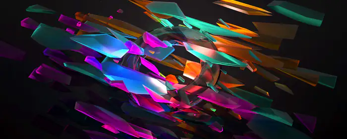 UltraWide 21:9 обои кольцо (2560x1080): осколки, кольцо, геометрия, свет