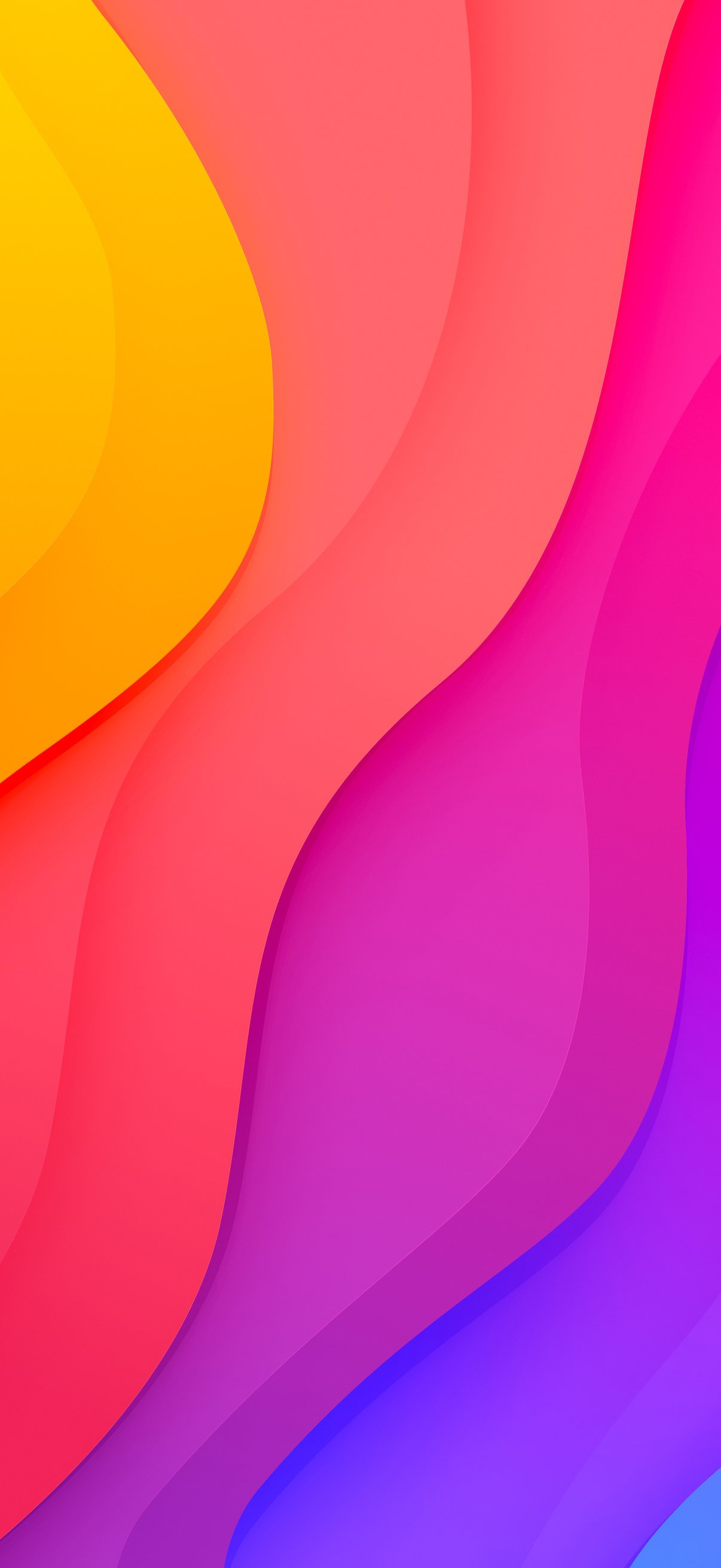 Colored layered waves - Wallpapers for iPhone 18 Pro/18/17 Pro/17/16 Pro in 1206x2622 resolution