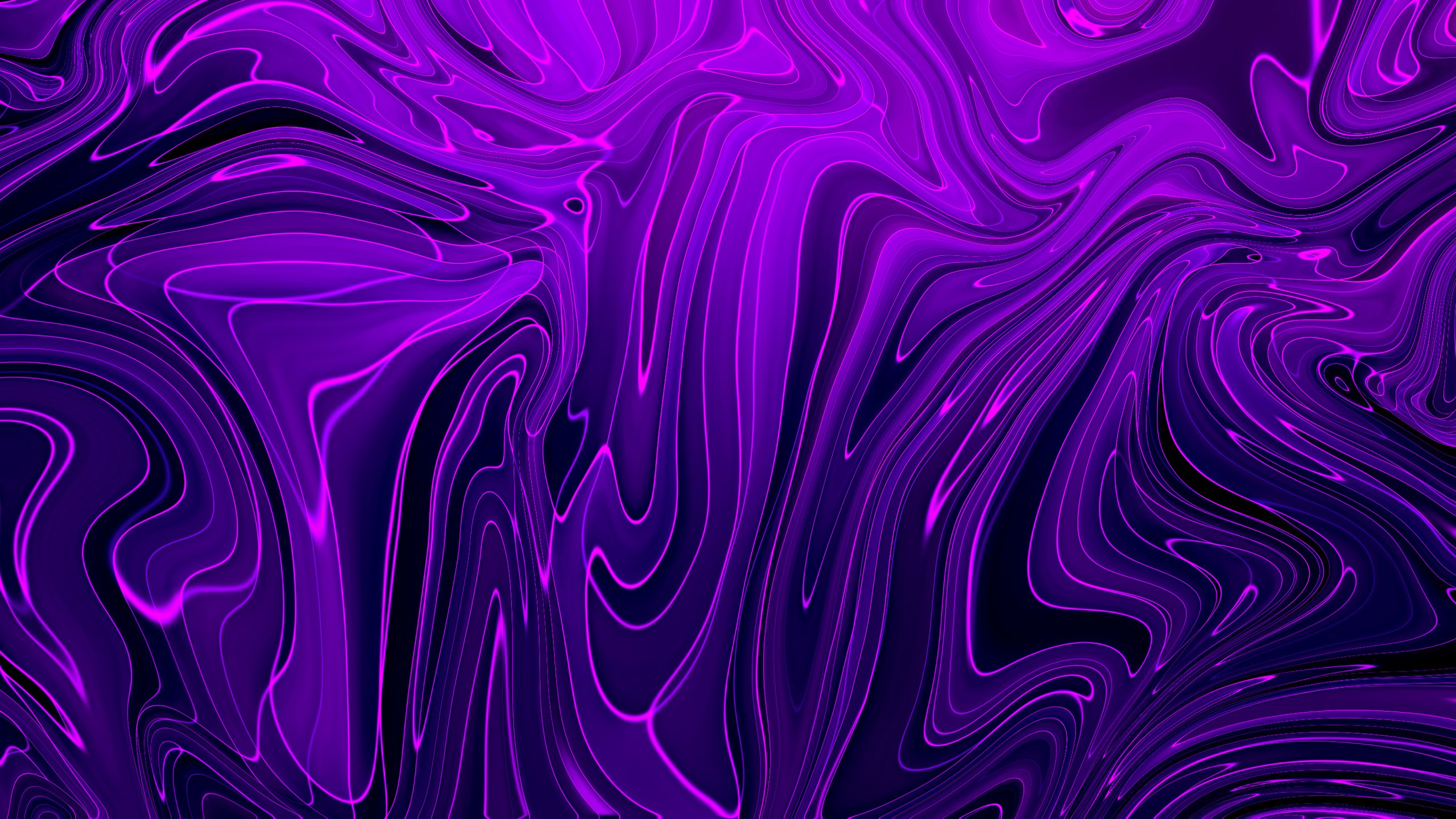 Abstraction of violet waves - 2K Quad HD wallpapers in 2560x1440 resolution