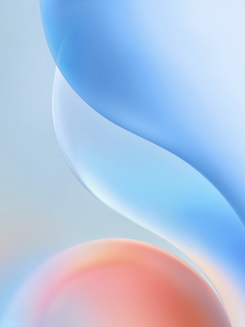 Smooth blue lines - Wallpapers for HTC/BlackBerry in 480x640 resolution