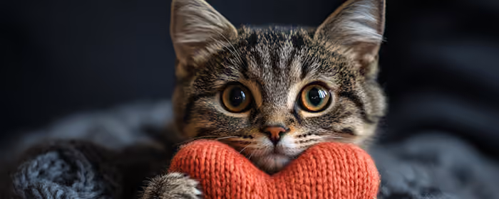 Animals wallpapers: kitten, heart, paws, cute animals
