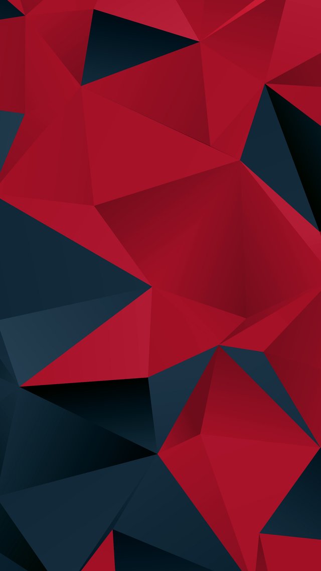 Low poly в красном и сером цвете - Обои для iPhone 5/5S/5C/SE в разрешении 640x1136