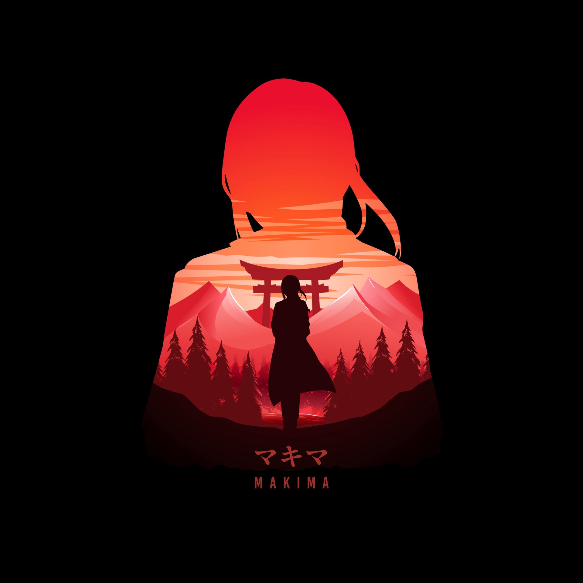 Minimalistic Makima - Wallpapers for Samsung Galaxy Tab in 1920x1920 resolution