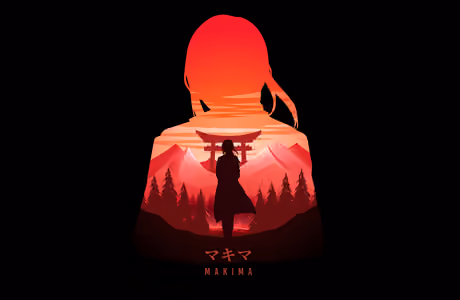 Anime wallpapers: Makima, Chainsaw Man, minimalism, anime girl