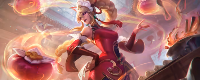 Обои игры для двух мониторов (7680x2160): Синдра, League Of Legends, магия, девушка