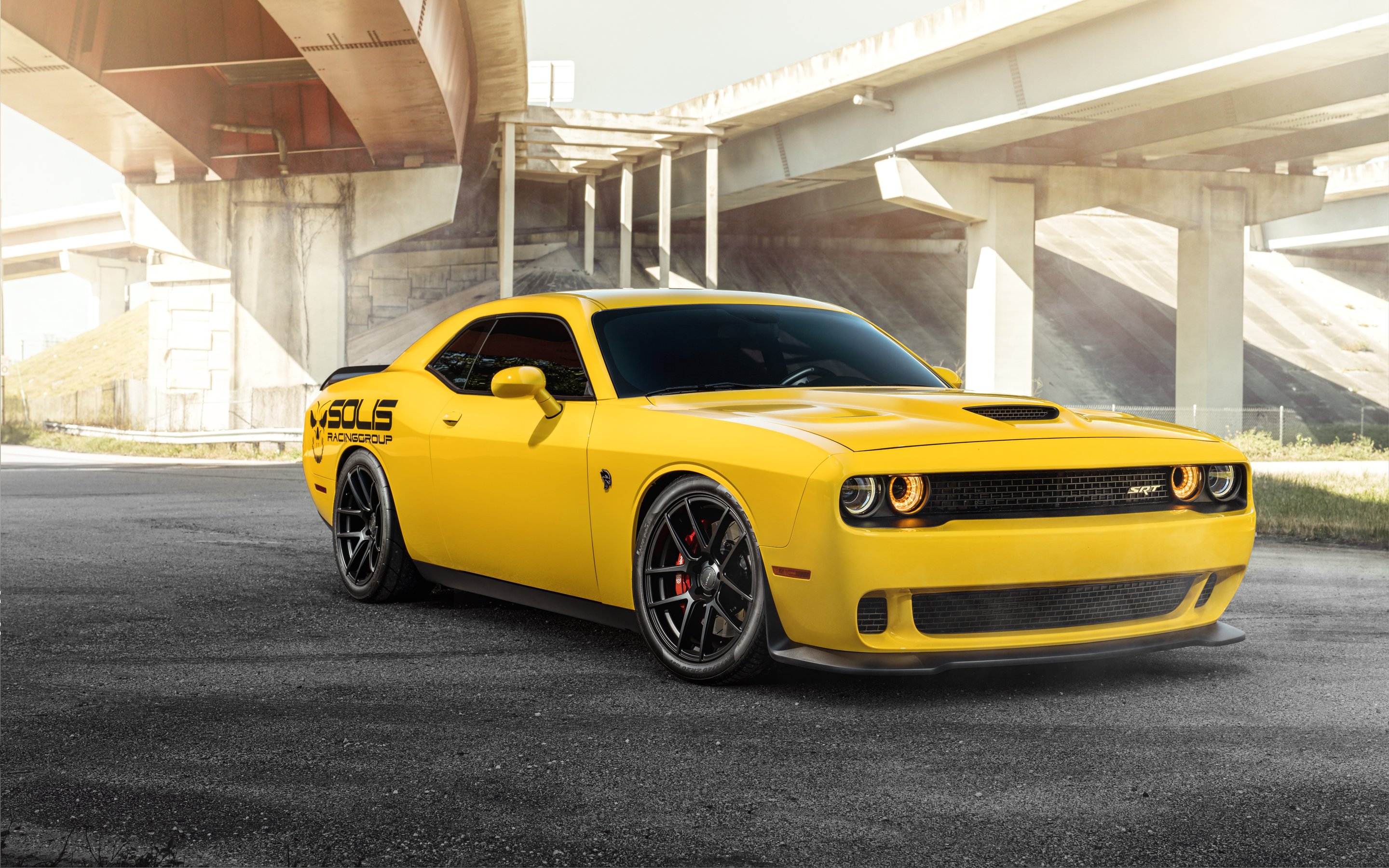 Yellow Dodge Challenger SRT - Wallpapers for Apple MacBook 15″ in 2880x1800 resolution