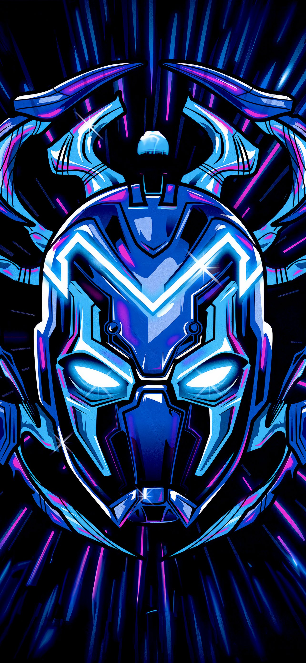 Логотип Синего Жука из DC Comics - Обои для iPhone 13 Pro Max/12 Pro Max/14 Plus в разрешении 1284x2778