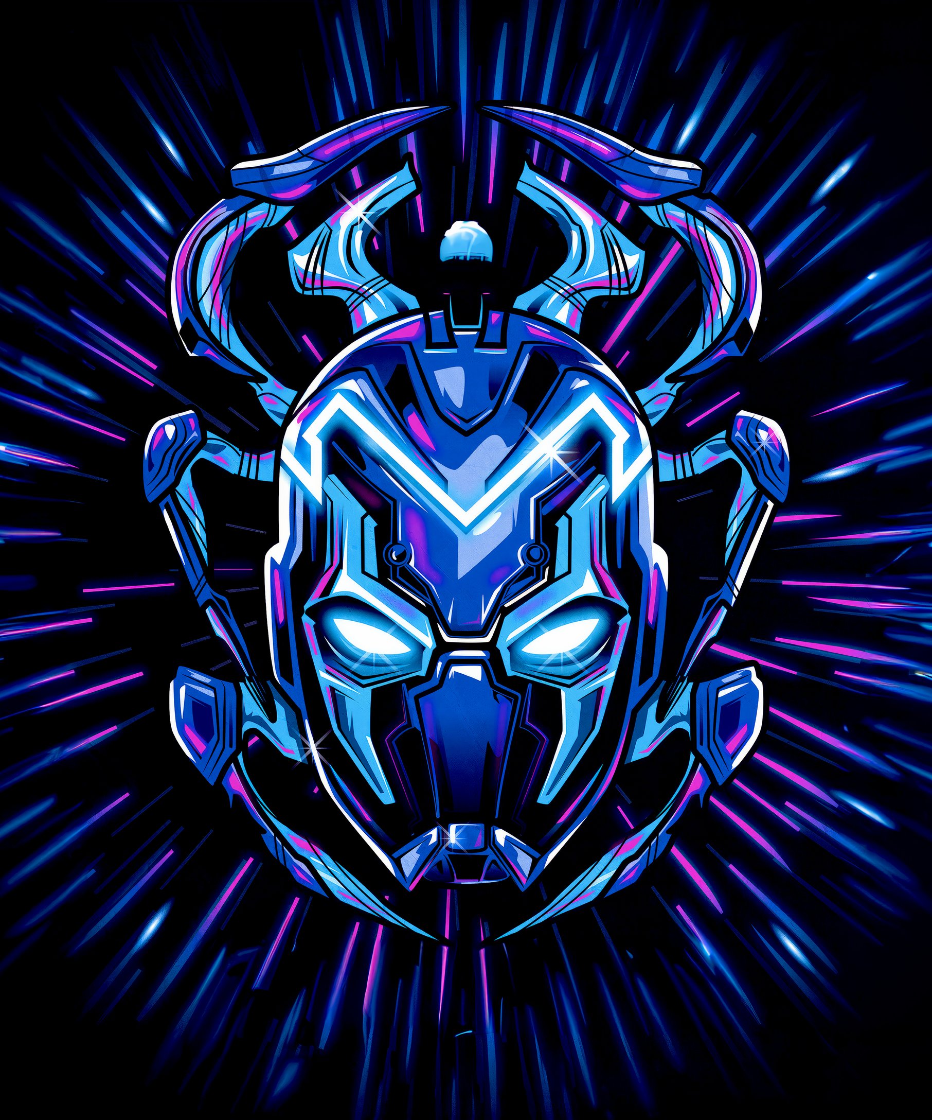 Blue Beetle logo from DC Comics - Wallpapers for Samsung Galaxy Z Fold4/Z Fold5/Z Fold6 in 1812x2176 resolution
