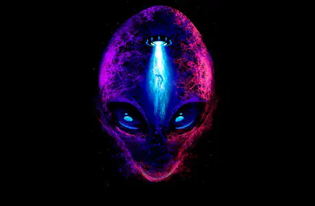 HDV 720p wallpapers (1280x720): alien, UFO, neon, extraterrestrial