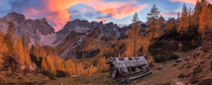5K2K UltraWide 21:9 Serenity wallpapers (5120x2160): mountains, forest, sunset, autumn