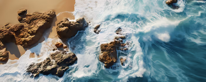 UltraWide 21:9 wallpapers (2560x1080): ocean, waves, rock, beach