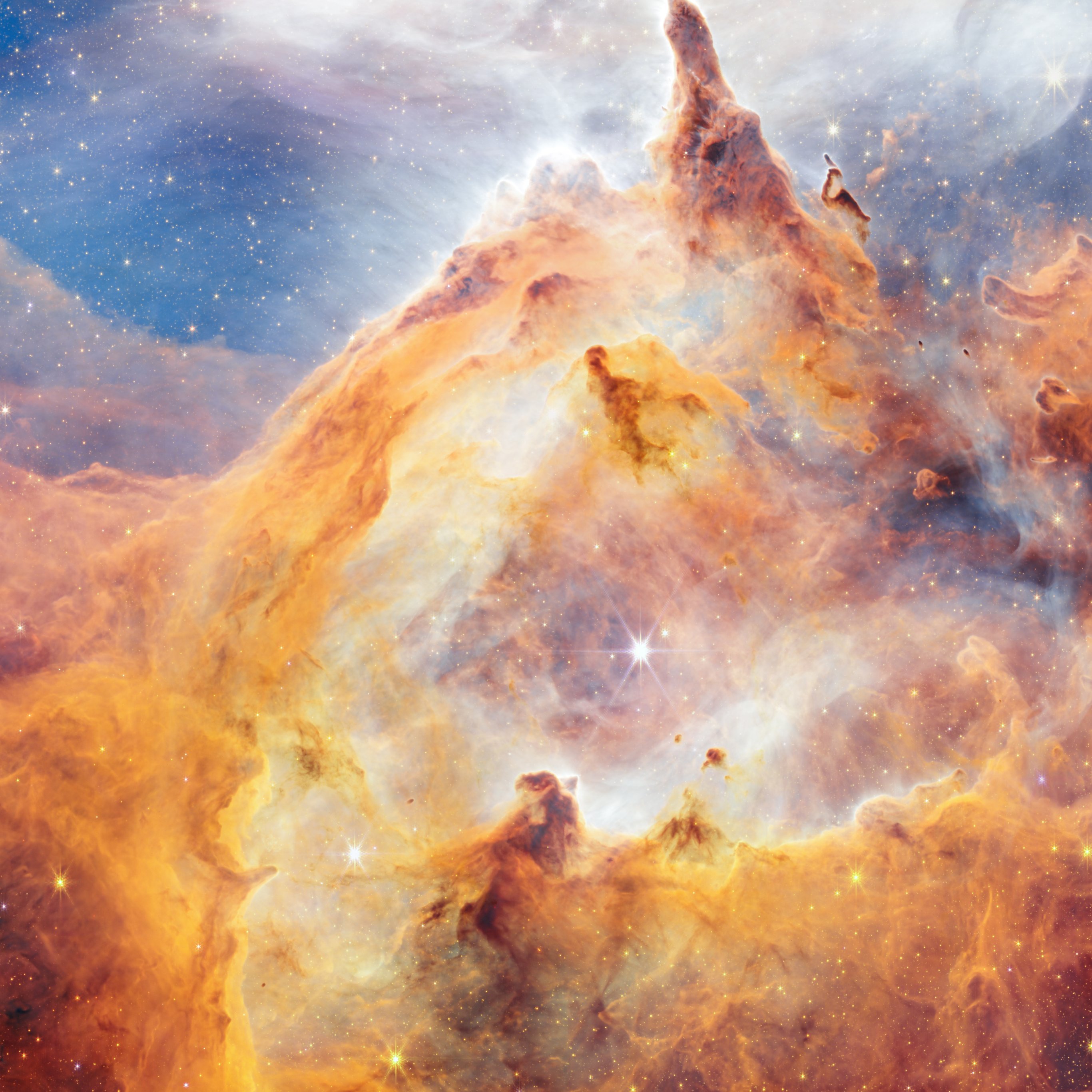 Bright yellow cosmic nebula - Wallpapers for iPad Pro 12.9″ in 2732x2732 resolution