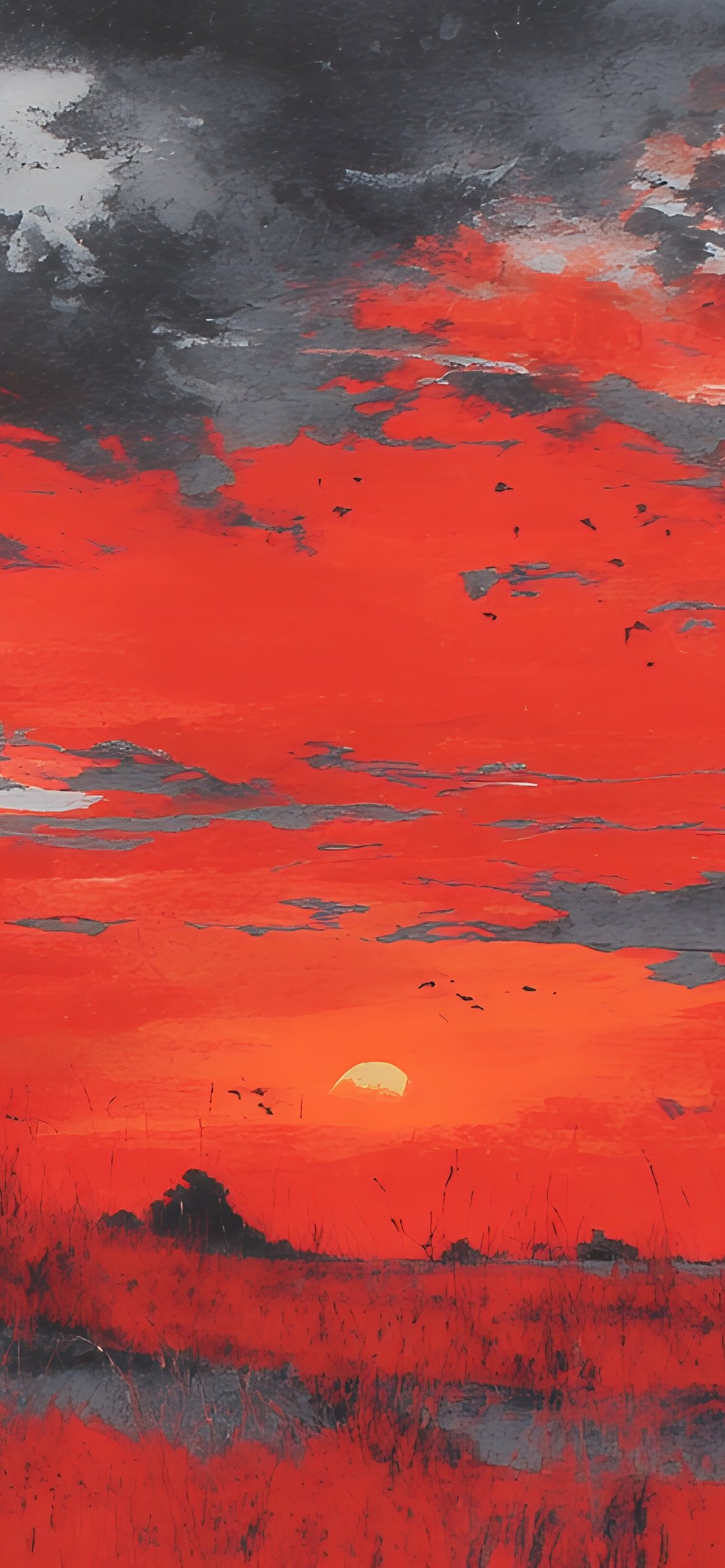 Blood red sunset - Wallpapers for iPhone 12 Pro/13 Pro/14 in 1170x2532 resolution