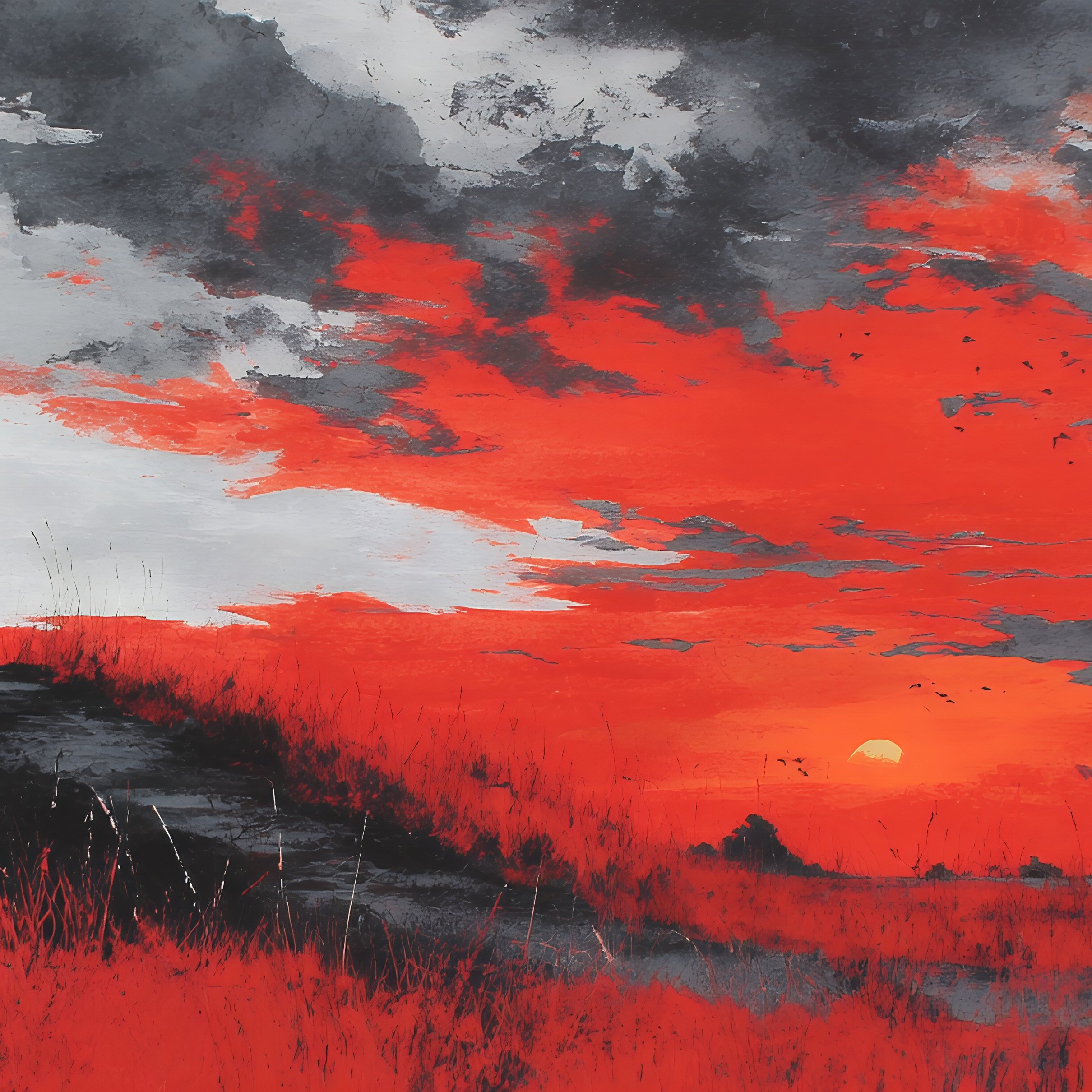 Blood red sunset - Wallpapers for iPad Pro 11″ 2024 in 2420x2420 resolution