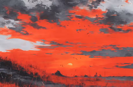 Field Wallpapers: sunset, grass, sky, man