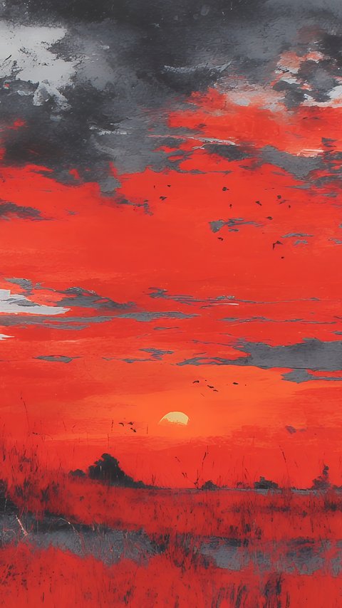 Blood red sunset - Wallpapers for LG/ASUS in 480x854 resolution
