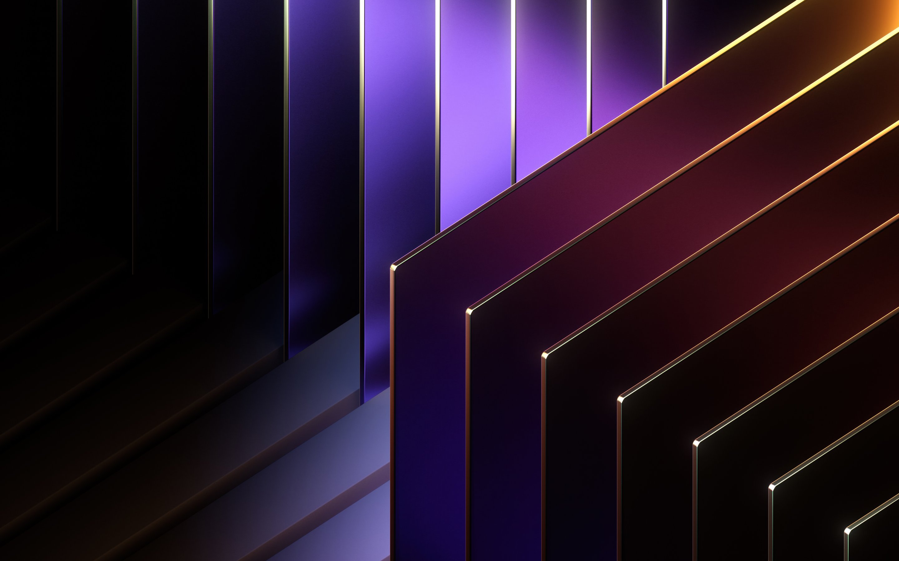 Abstract illuminated geometric panels - Wallpapers for Apple MacBook 15″ in 2880x1800 resolution