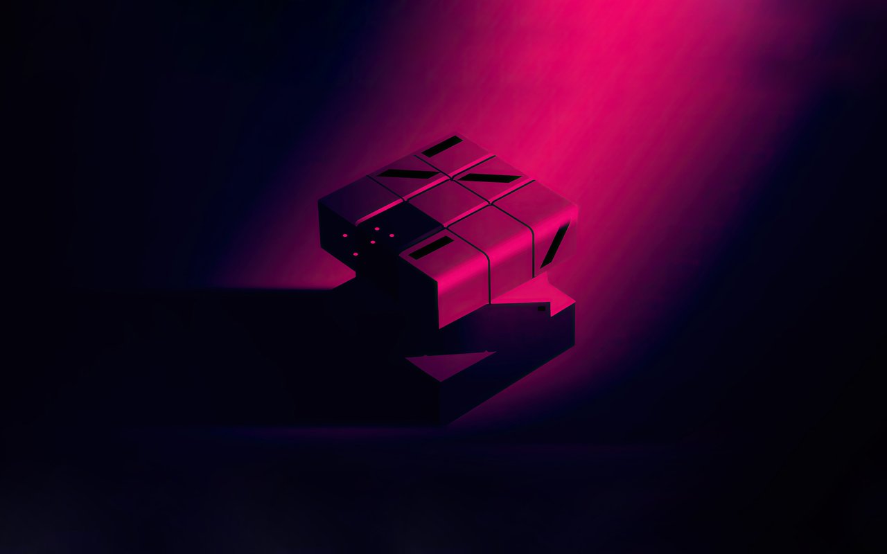 Digital cube in neon - WXGA_1280 wallpapers in 1280x800 resolution
