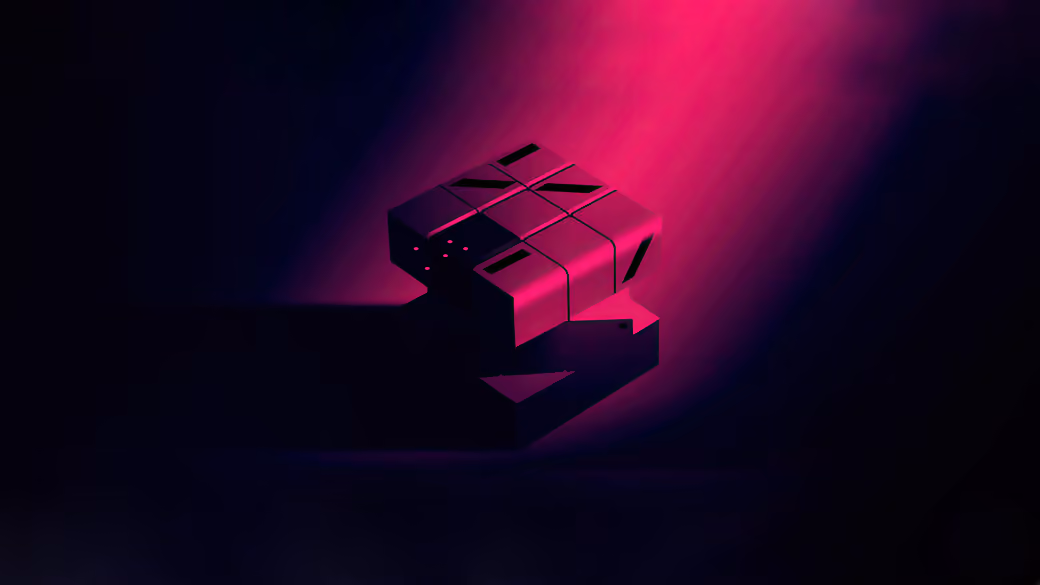 Digital cube in neon - Wallpapers for Samsung Galaxy A03s, Xiaomi Redmi 7A, POCO C3 in 720x1440 resolution